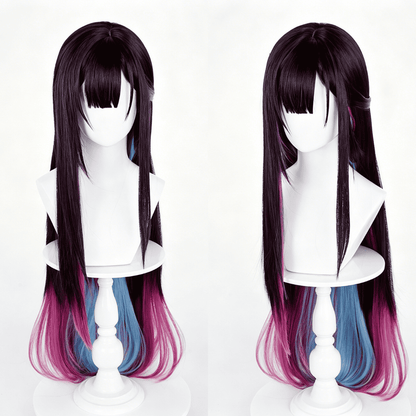 omgcos Honkai Star Rail Hysilens Long Black Cosplay Wig