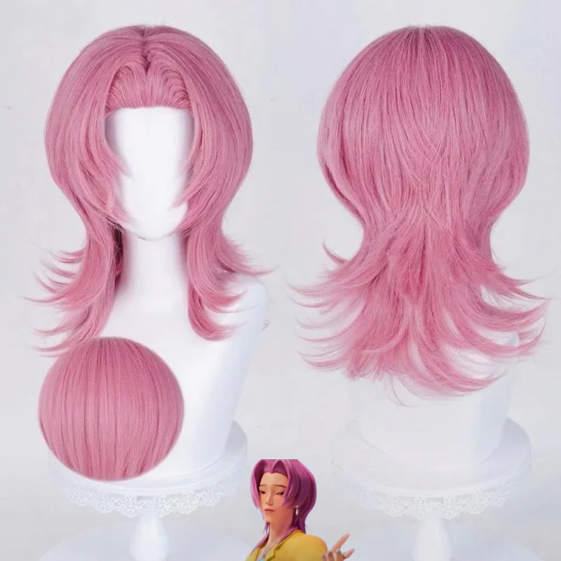 omgcos Kpop Girl Demon Boys Romance Pink Cosplay Wig