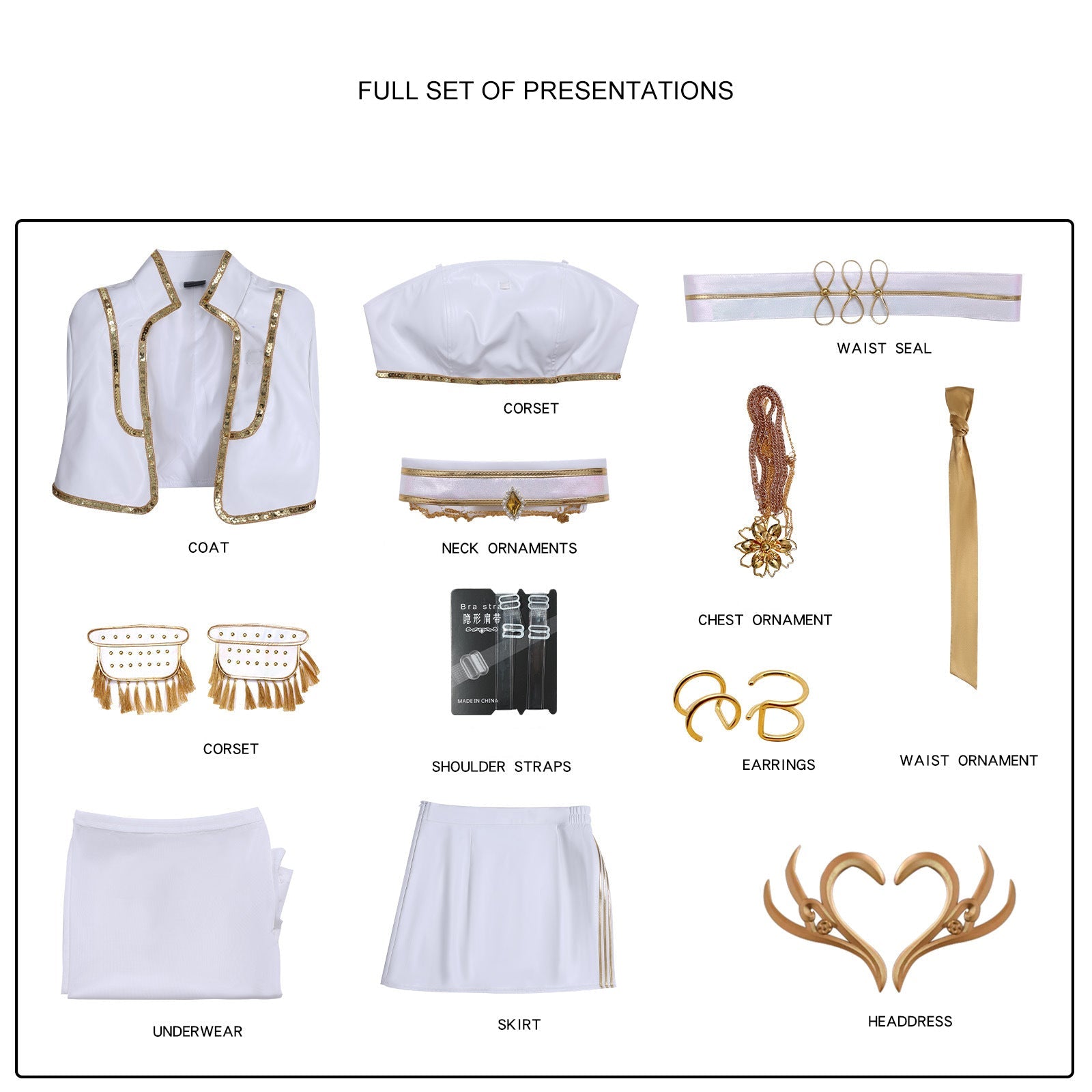 omgcos Kpop Girl White Outfit Cosplay Costume