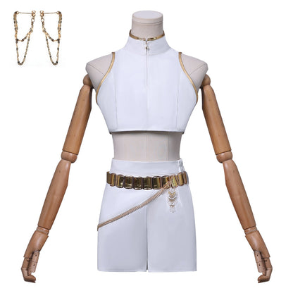 omgcos Kpop Girl White Outfit Cosplay Costume