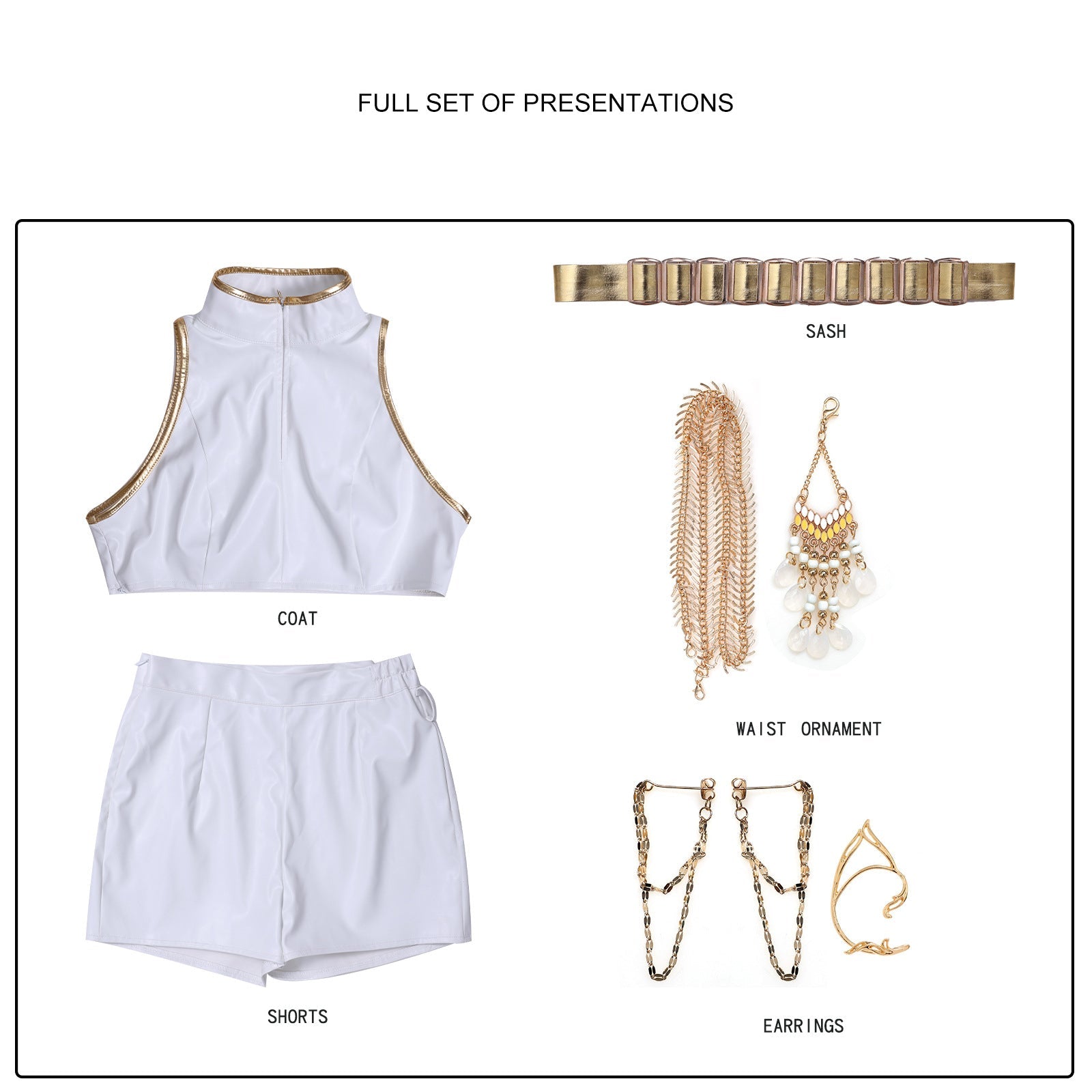 omgcos Kpop Girl White Outfit Cosplay Costume