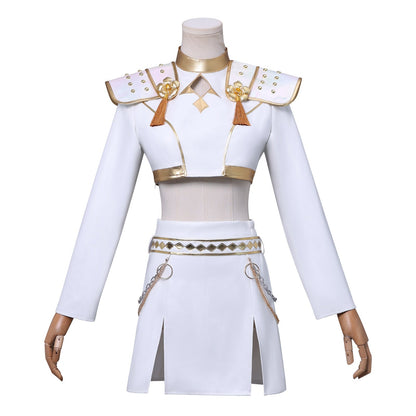 omgcos Kpop Girl White Outfit Cosplay Costume