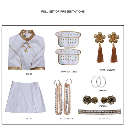 omgcos Kpop Girl White Outfit Cosplay Costume