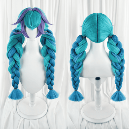 omgcos LOL Rain Shepherd Gwen Twin Tails Cosplay Wigs