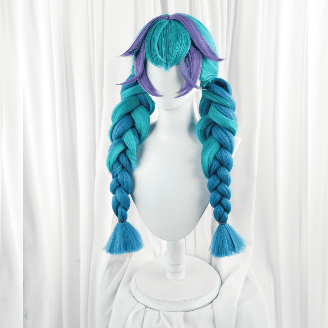 omgcos LOL Rain Shepherd Gwen Twin Tails Cosplay Wigs