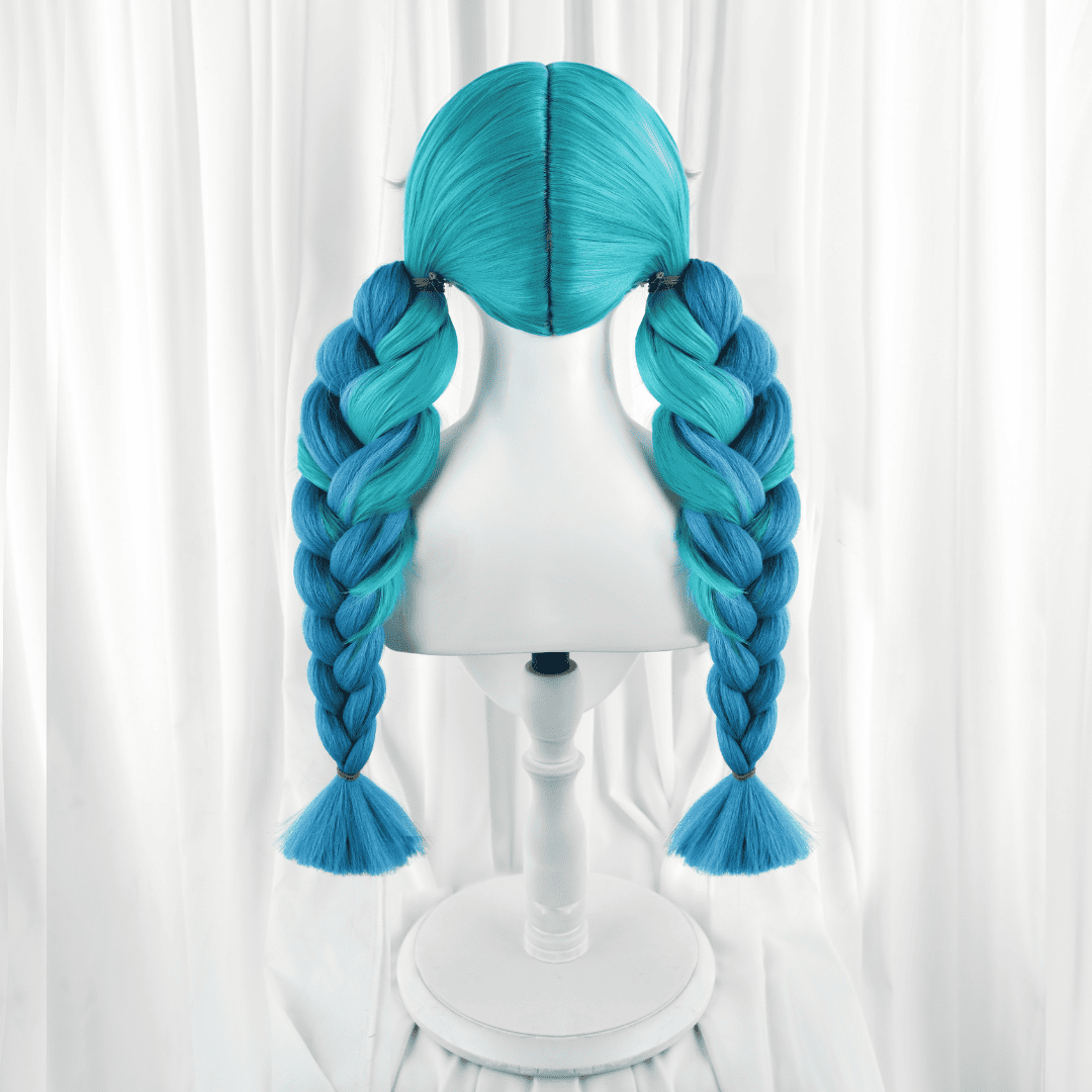 omgcos LOL Rain Shepherd Gwen Twin Tails Cosplay Wigs