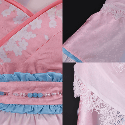 omgcos NIKKE Dorothy Spring Kimono Lolita Pink Cosplay Costume