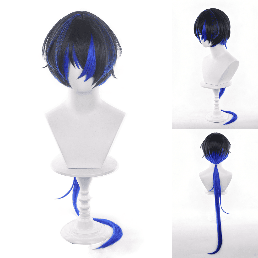 omgcos NTE Daffodill Black Blue Long Cosplay Wig