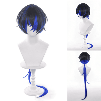 omgcos NTE Daffodill Black Blue Long Cosplay Wig