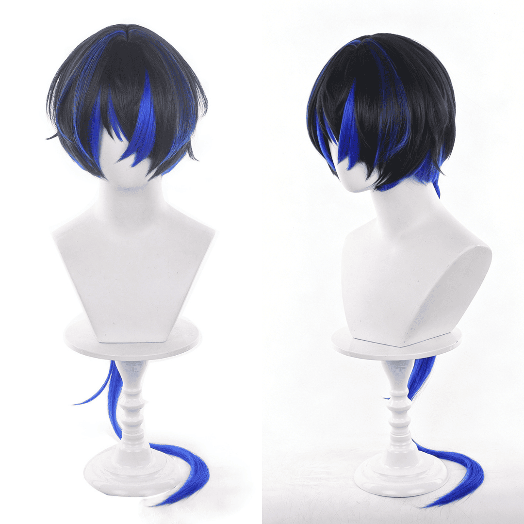 omgcos NTE Daffodill Black Blue Long Cosplay Wig