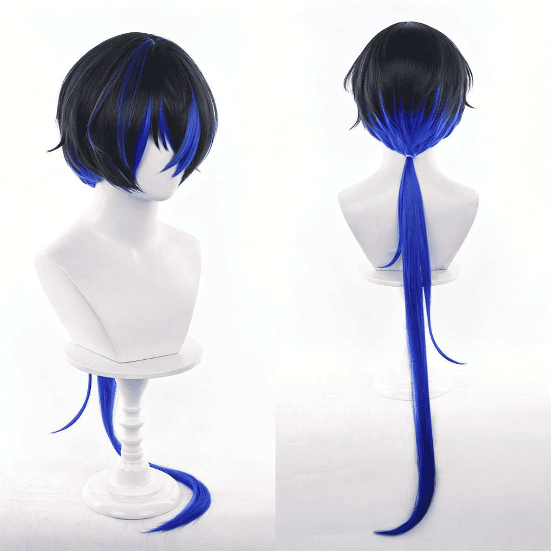 omgcos NTE Daffodill Black Blue Long Cosplay Wig