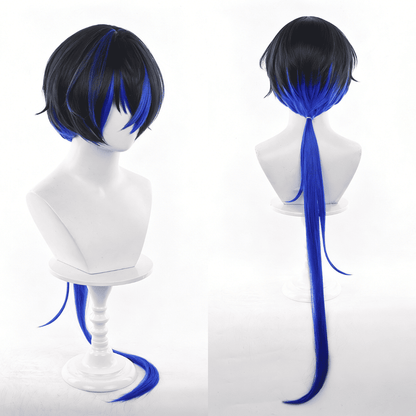 omgcos NTE Daffodill Black Blue Long Cosplay Wig