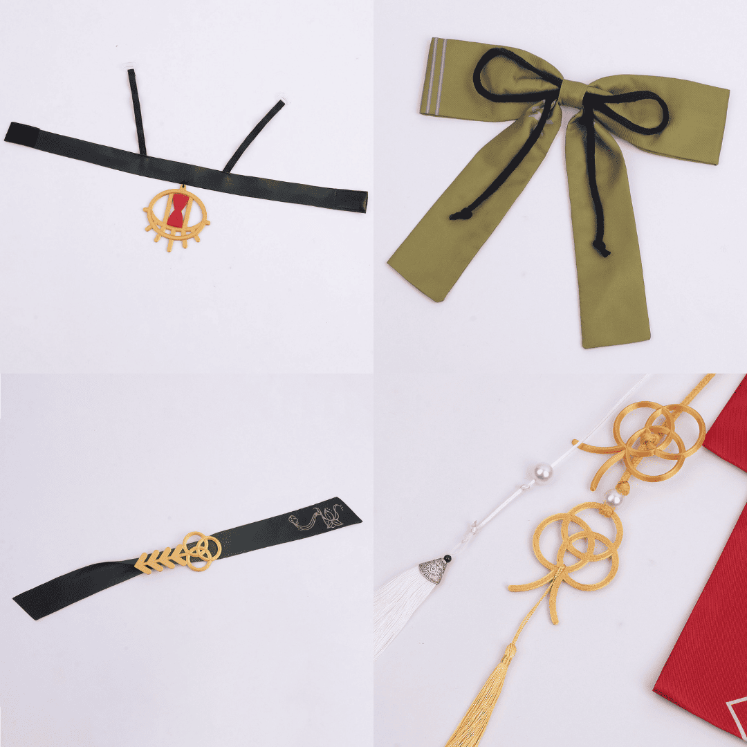 omgcos NTE Hotori Black Red Kimono Cosplay Costume