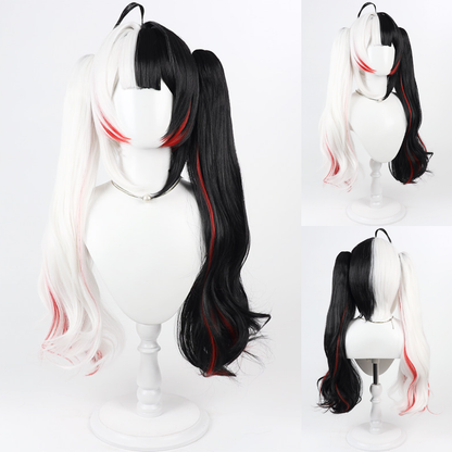omgcos NTE Lacrimosa White Black Ponytail Cosplay Wig