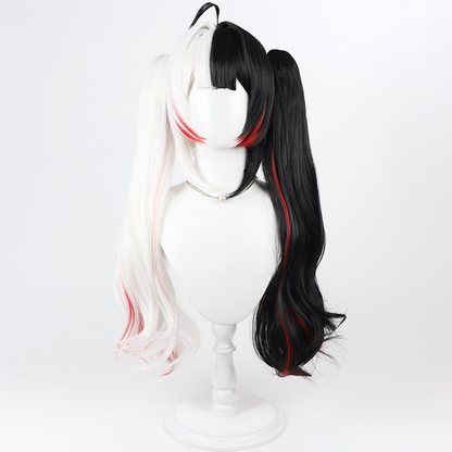 omgcos NTE Lacrimosa White Black Ponytail Cosplay Wig