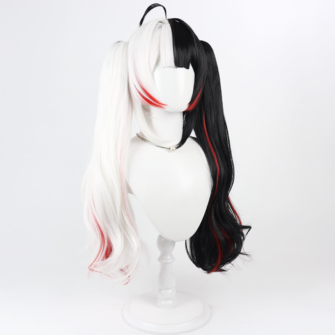 omgcos NTE Lacrimosa White Black Ponytail Cosplay Wig