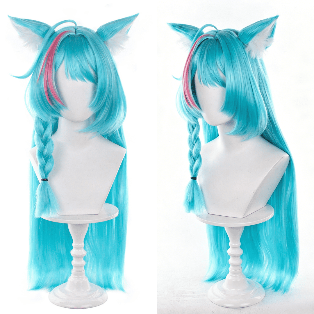 omgcos NTE Mint Green Long Cosplay Wig with Ears