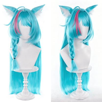 omgcos NTE Mint Green Long Cosplay Wig with Ears