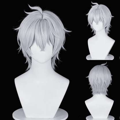 omgcos NTE Zero Male Short White Cosplay Wigs