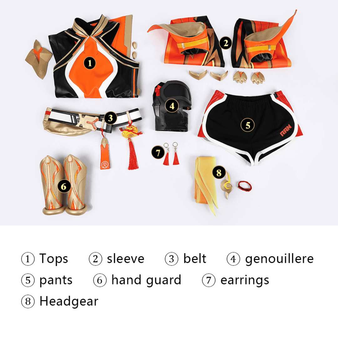 omgcos OW Anran Orange Battle Suit Cosplay Costume