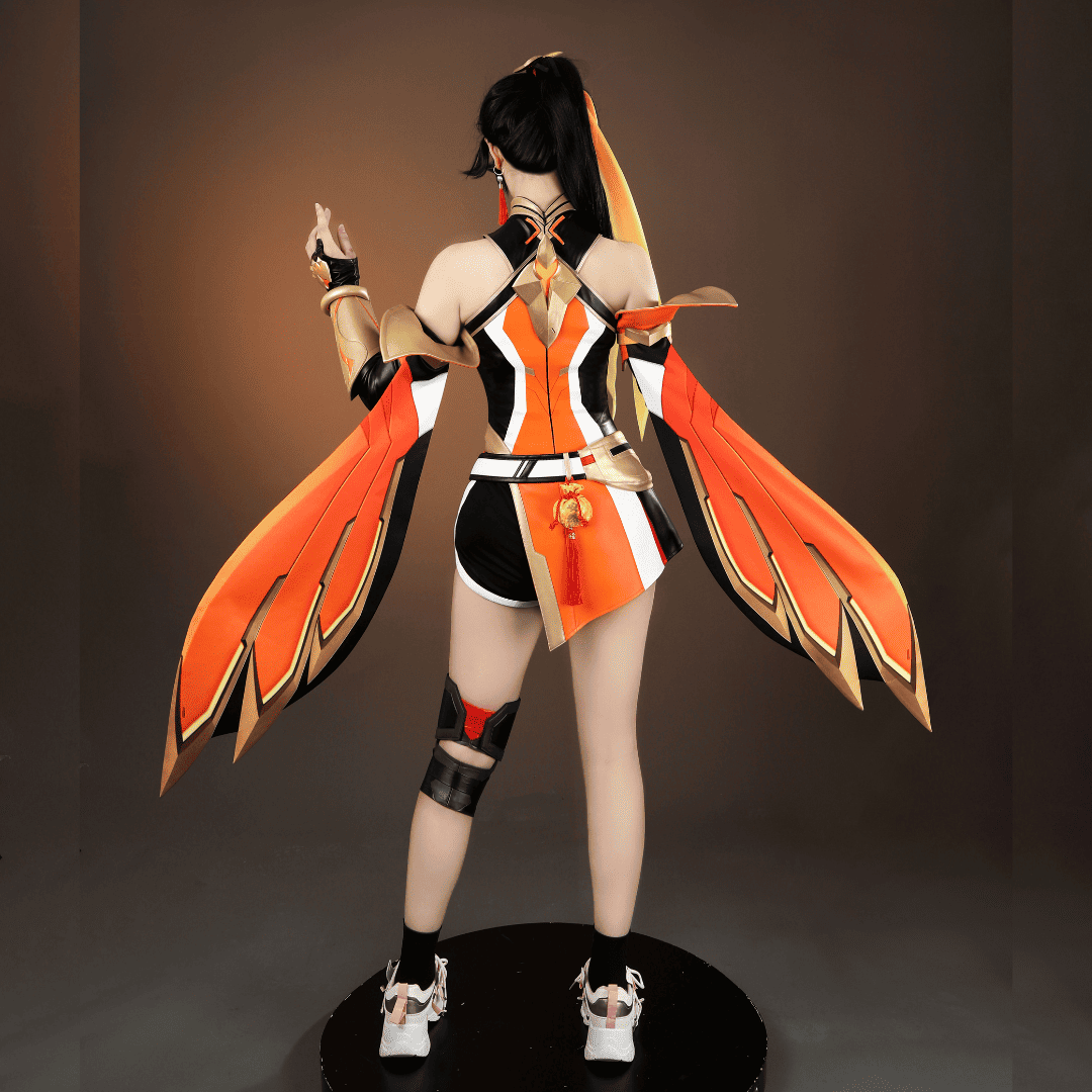 omgcos OW Anran Orange Battle Suit Cosplay Costume