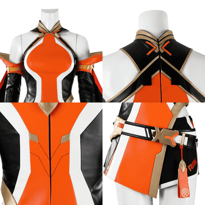 omgcos OW Anran Orange Battle Suit Cosplay Costume