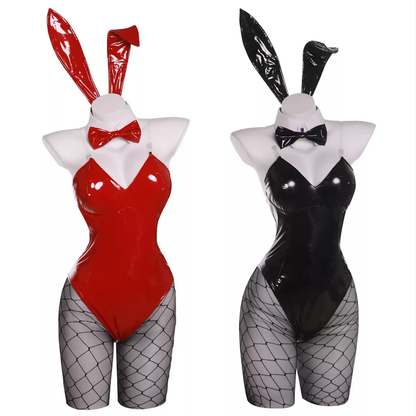 omgcos Panty & Stockin Black Red Bunny Bodysuit Sexy Cosplay Costume