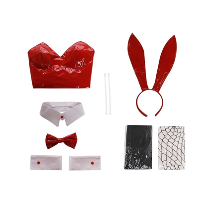 omgcos Panty & Stockin Black Red Bunny Bodysuit Sexy Cosplay Costume