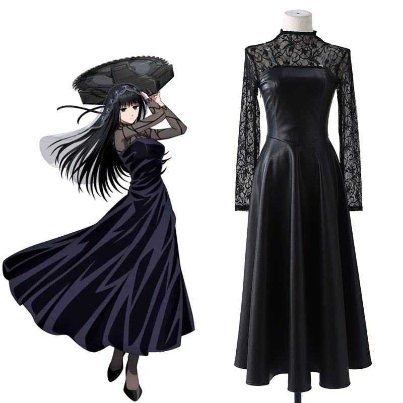 omgcos Sakamoto Days Osaragi Black Dress Cosplay Costume