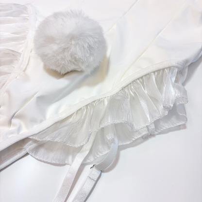 omgcos Sexy Angelic Pure White Bunny Girl Cosplay Costume