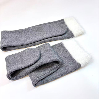 omgcos Sexy Cozy Heather Grey Cat-Ear Hooded Bodysuit Set