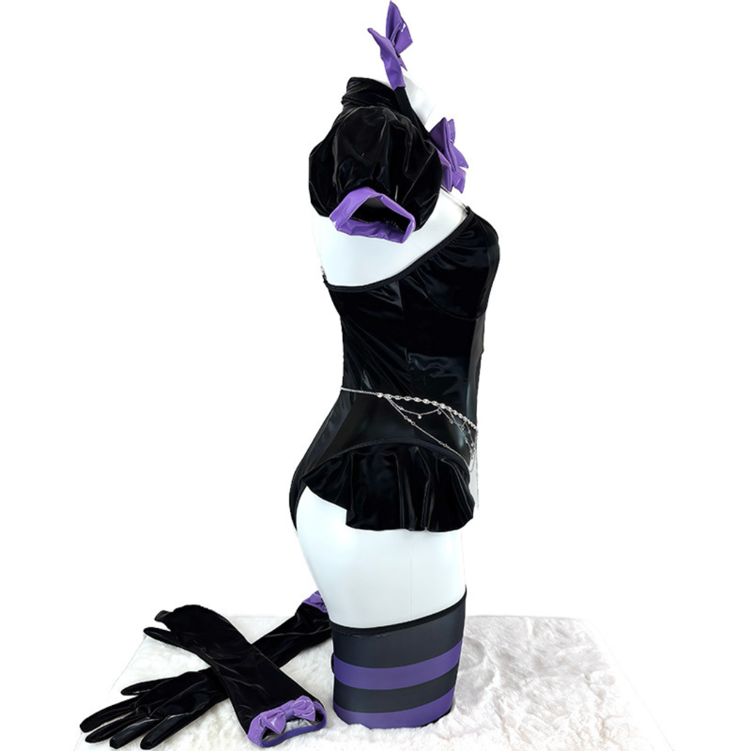 omgcos Sexy Gothic Heart Cut-out Cat Cosplay Costume