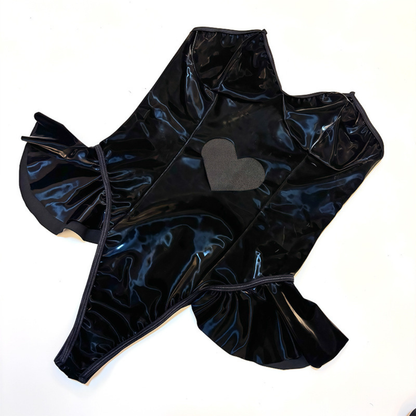 omgcos Sexy Gothic Heart Cut-out Cat Cosplay Costume