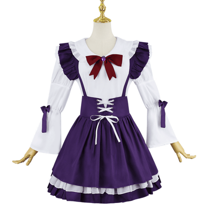 omgcos Utena Hiiragi Maid Cosplay Costume Magical Girl Purple Outfits