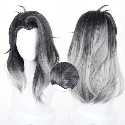 omgcos Valorant Fade 52cm Long Mixed Color Cosplay Wigs