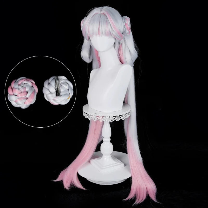 omgcos Wuthering Waves Jinhsi Peach Blossom Long Mixed Colors Cosplay Wig
