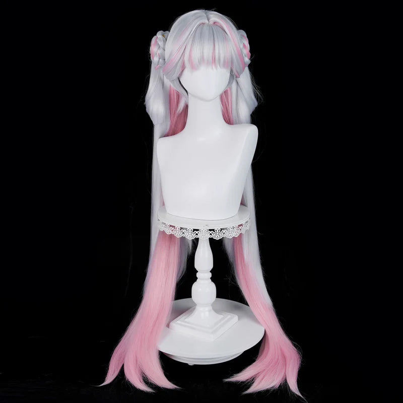 omgcos Wuthering Waves Jinhsi Peach Blossom Long Mixed Colors Cosplay Wig