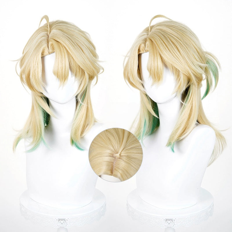 omgcos Wuthering Waves Luuk Herssen 45cm Mixed Color Cosplay Wig
