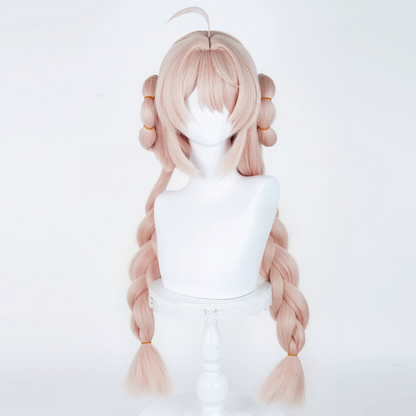 omgcos Zenless Zone Zero Zhao Pink 85cm Double Braided Cosplay Wig