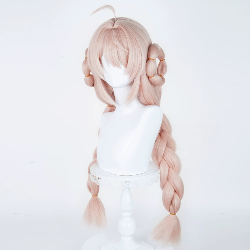 omgcos Zenless Zone Zero Zhao Pink 85cm Double Braided Cosplay Wig