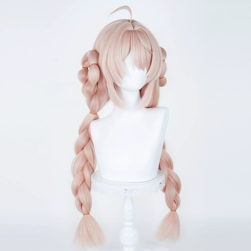 omgcos Zenless Zone Zero Zhao Pink 85cm Double Braided Cosplay Wig