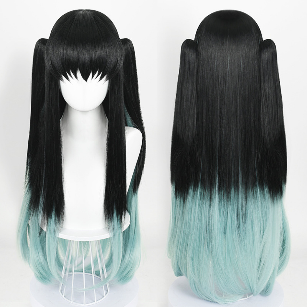 omgcos Anime Slayer Muichiro Tokito Long Straight Cosplay Wigs