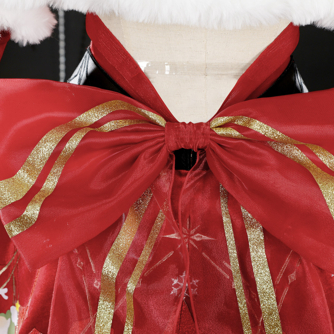 omgcos Christmas Warrior Cosplay Costume Festive Battle Dress
