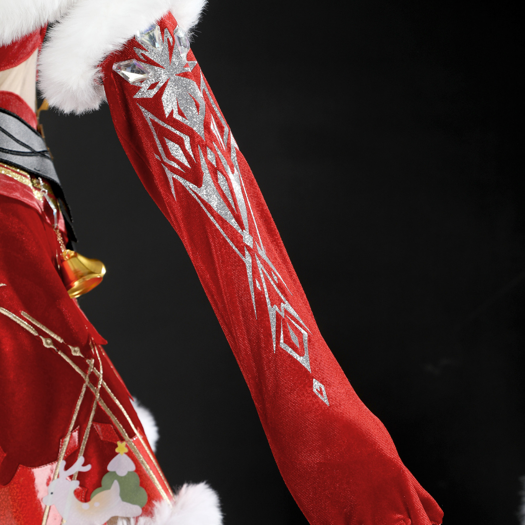 omgcos Christmas Warrior Cosplay Costume Festive Battle Dress