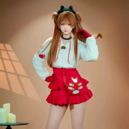 omgcos EVA Asuka Langley Christmas Cosplay Costume