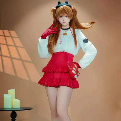 omgcos EVA Asuka Langley Christmas Cosplay Costume