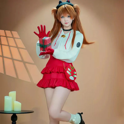 omgcos EVA Asuka Langley Christmas Cosplay Costume