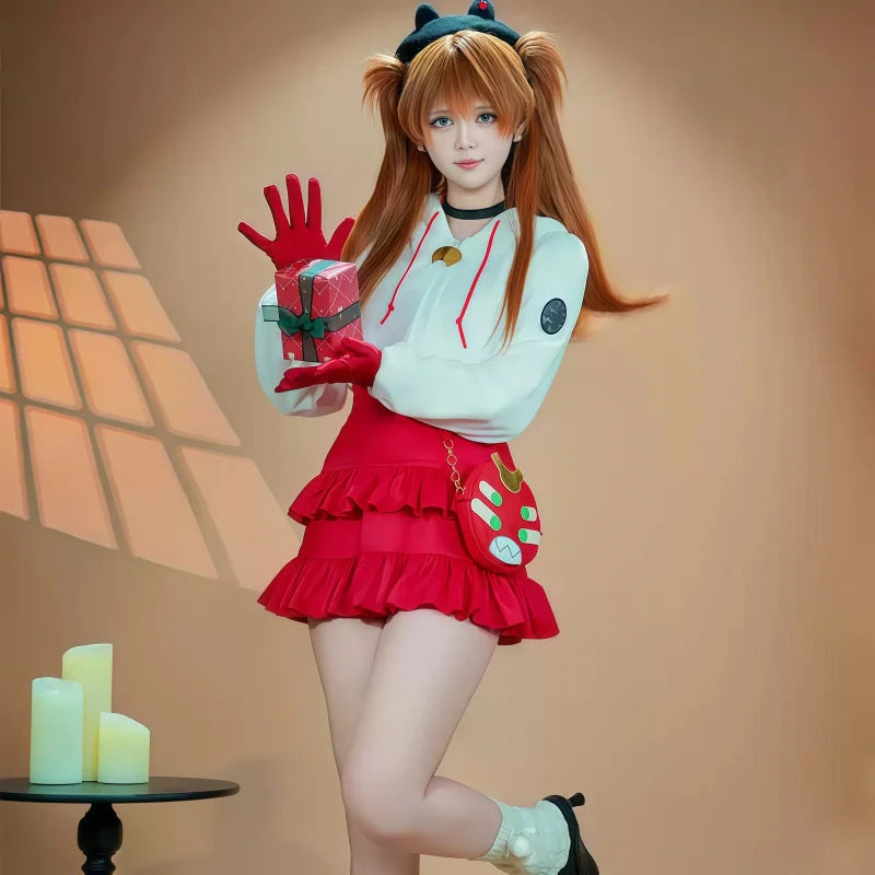 omgcos EVA Asuka Langley Christmas Cosplay Costume