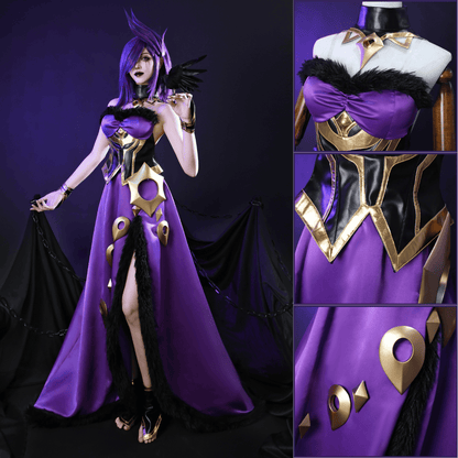Ready To Ship omgcos Fallen Angel Morgana Cosplay Costume LOL Outfit