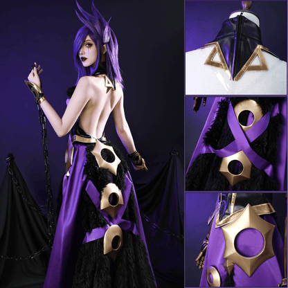 Ready To Ship omgcos Fallen Angel Morgana Cosplay Costume LOL Outfit